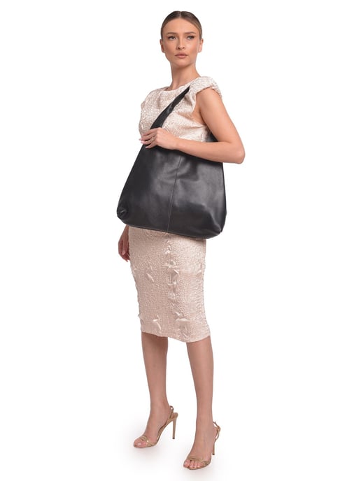 Luisa Vannini Schwarz Rindsledertasche - Image 5