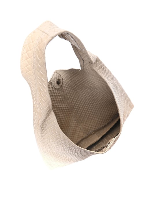 Luisa Vannini Beige Rindsledertasche - Image 4