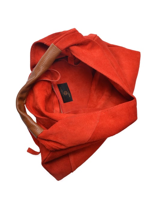 Anna Luchini Rot Rindsledertasche - Image 4