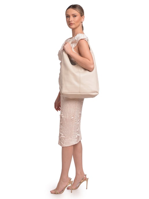 Roberta M Beige Rindsledertasche - Image 5