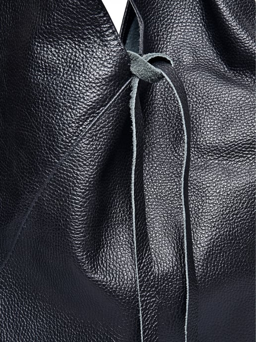 Anna Luchini Schwarz Rindsledertasche - Image 3