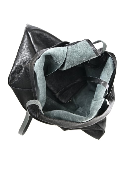 Anna Luchini Schwarz Rindsledertasche - Image 4