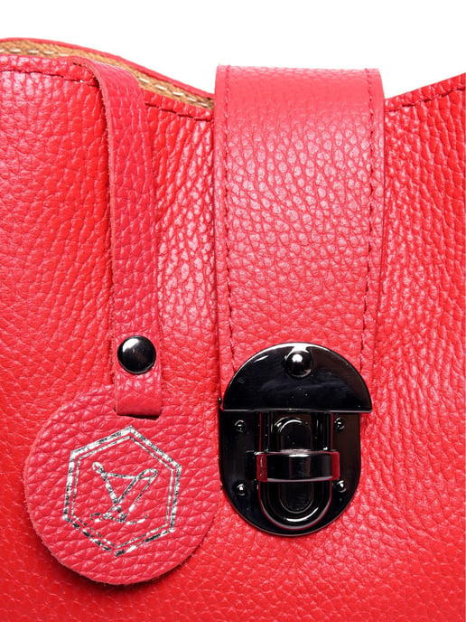 Luisa Vannini Rot Rindsledertasche - Image 3