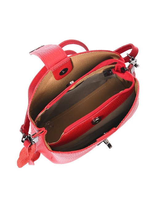 Luisa Vannini Rot Rindsledertasche - Image 4