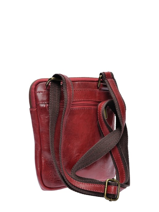 Anna Luchini Rot Rindsledertasche - Image 2
