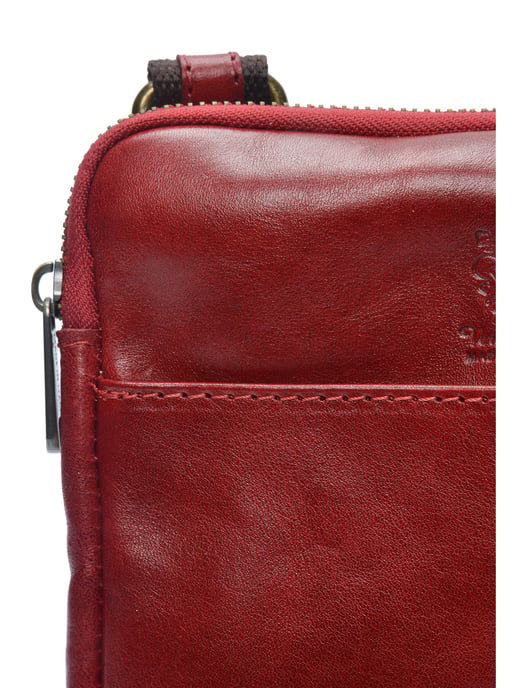 Anna Luchini Rot Rindsledertasche - Image 3