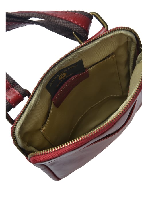 Anna Luchini Rot Rindsledertasche - Image 4