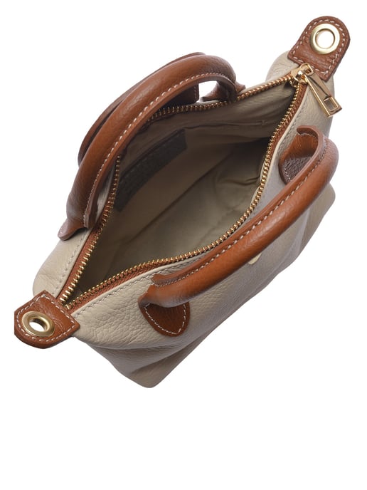 Roberta M Beige Rindsledertasche - Image 4
