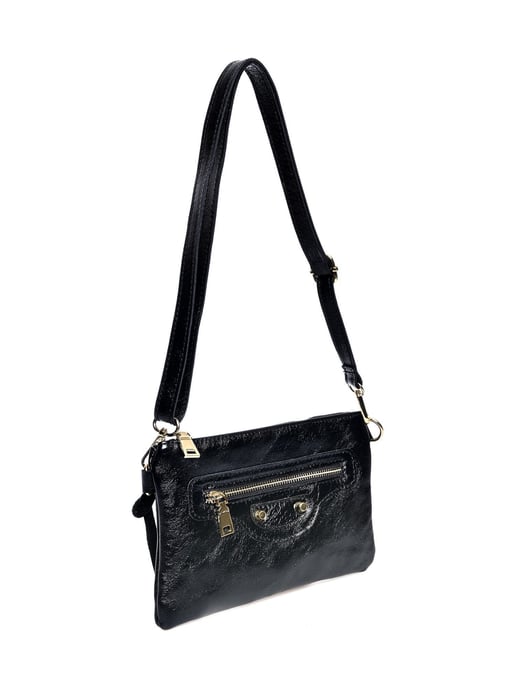 Anna Luchini Schwarz Rindsledertasche - Image 2