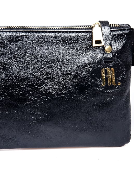 Anna Luchini Schwarz Rindsledertasche - Image 3