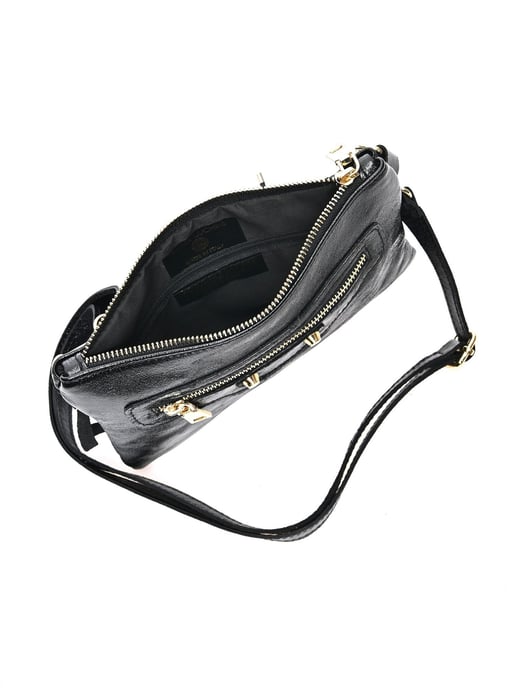 Anna Luchini Schwarz Rindsledertasche - Image 4