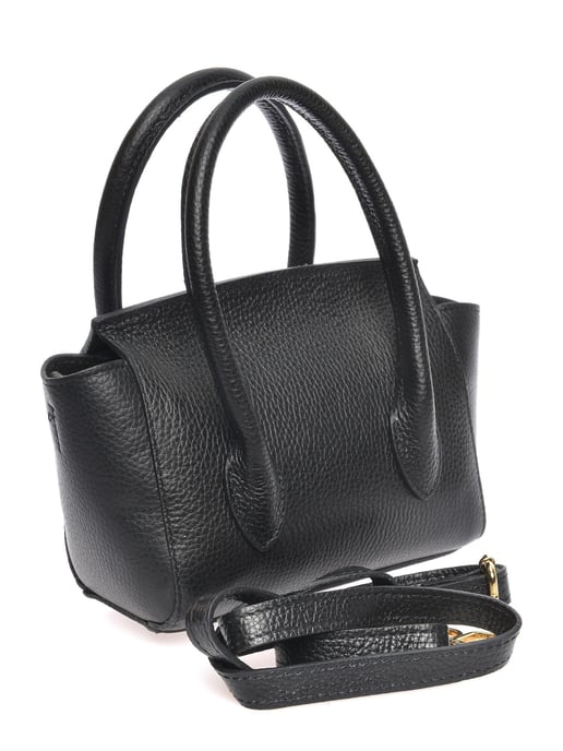 Anna Luchini Schwarz Rindsledertasche - Image 2