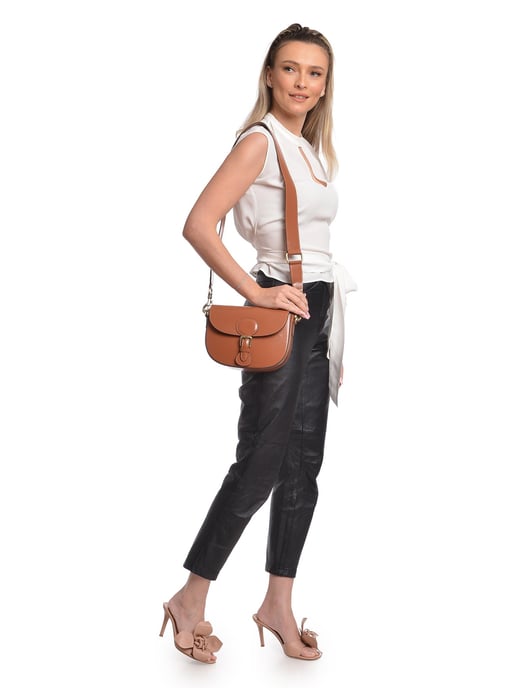 Isabella Rhea Braun Rindsledertasche - Image 5