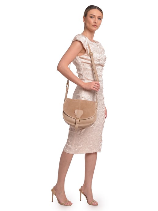 Luisa Vannini Beige Rindsledertasche - Image 5