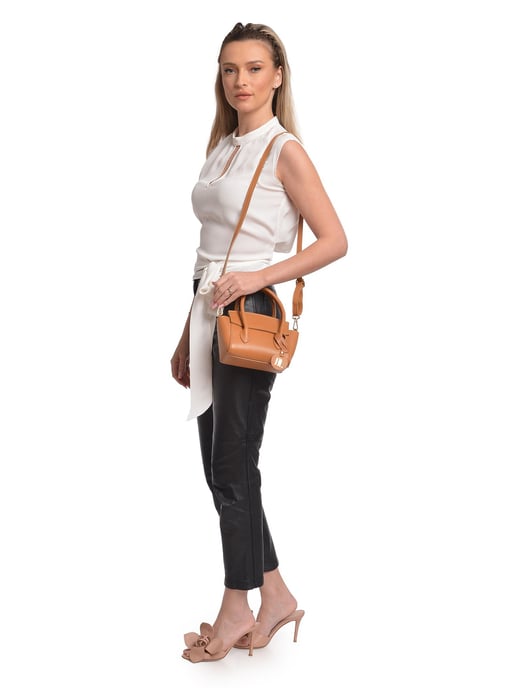 Anna Luchini Braun Rindsledertasche - Image 5