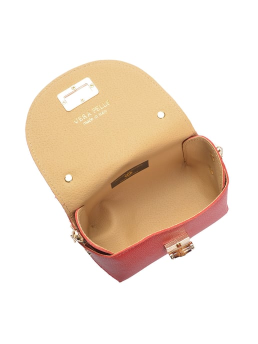 Anna Luchini Rot Rindsledertasche - Image 4