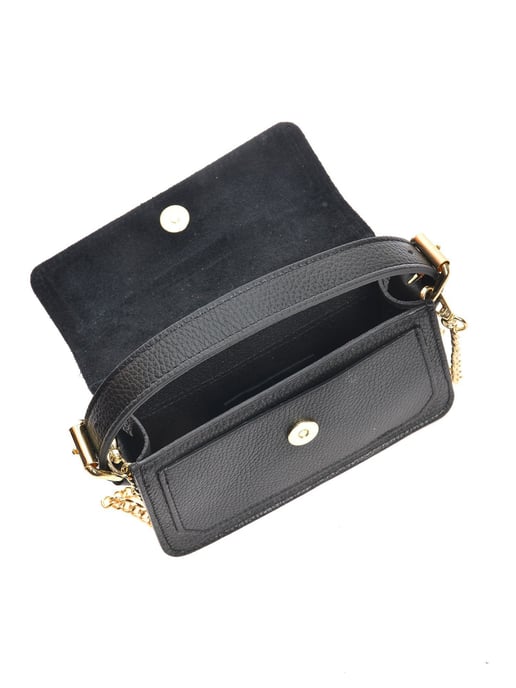 Anna Luchini Schwarz Rindsledertasche - Image 4