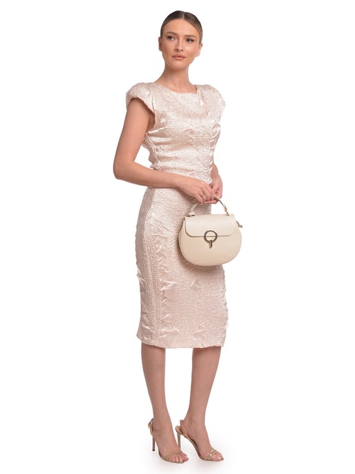 Luisa Vannini Beige Rindsledertasche - Image 5