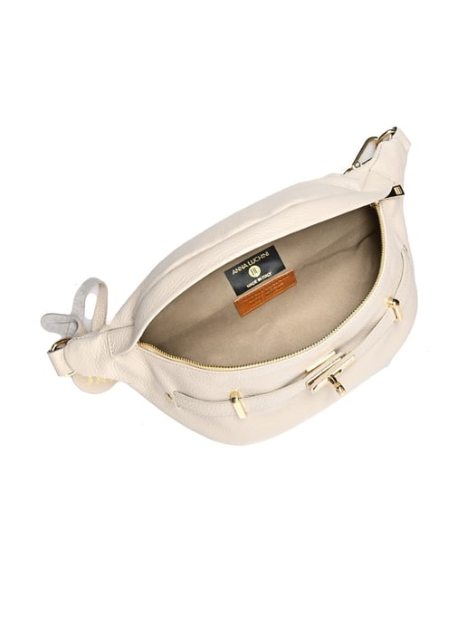Anna Luchini Beige Rindsledertasche - Image 4