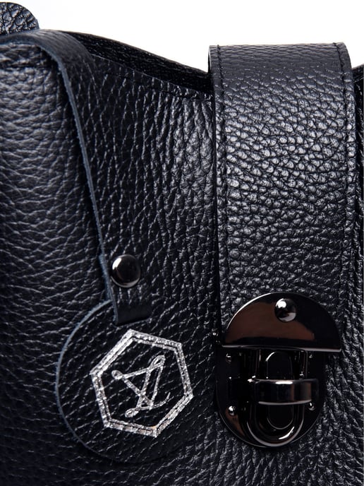 Luisa Vannini Schwarz Rindsledertasche - Image 3