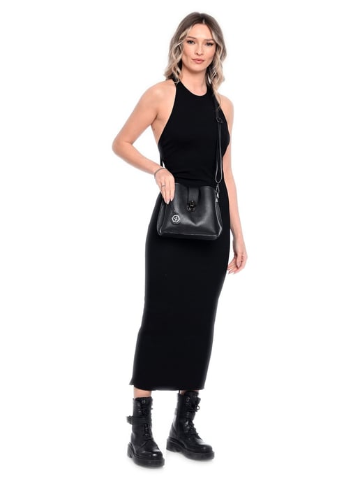 Luisa Vannini Schwarz Rindsledertasche - Image 5