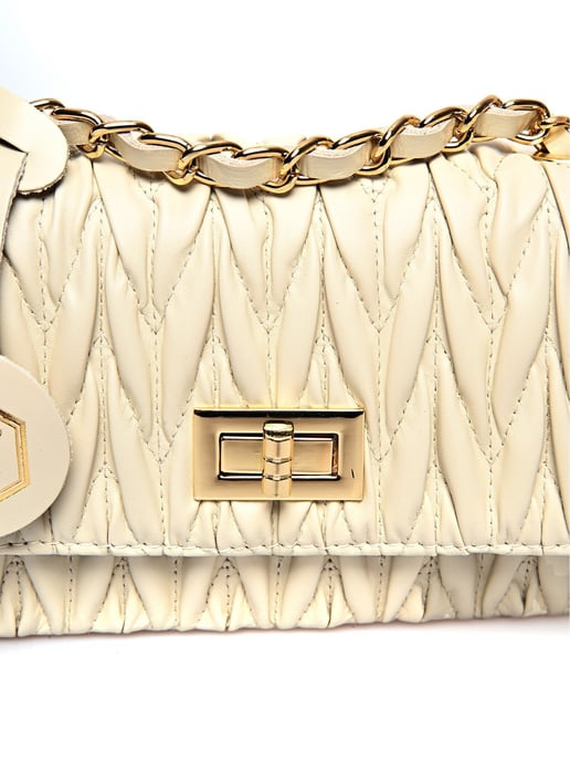 Luisa Vannini Beige Rindsledertasche - Image 3