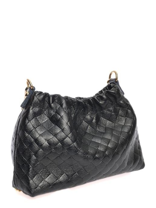Anna Luchini Schwarz Rindsledertasche - Image 2