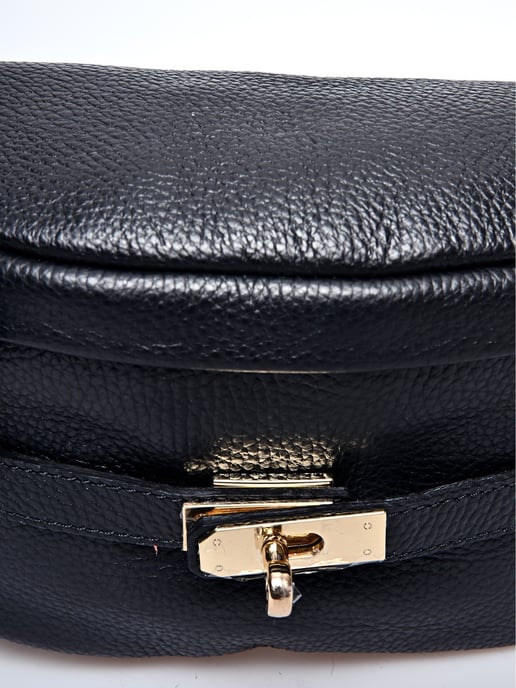 Anna Luchini Schwarz Rindsledertasche - Image 3