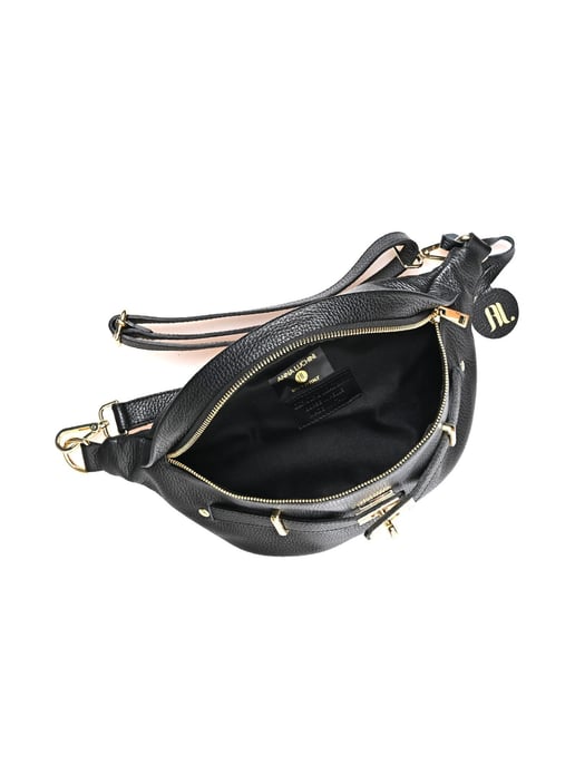 Anna Luchini Schwarz Rindsledertasche - Image 4
