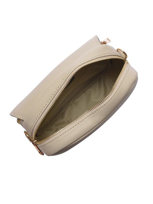 Luisa Vannini Beige Rindsledertasche - Image 4