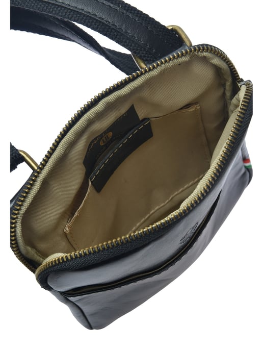Anna Luchini Schwarz Rindsledertasche - Image 4