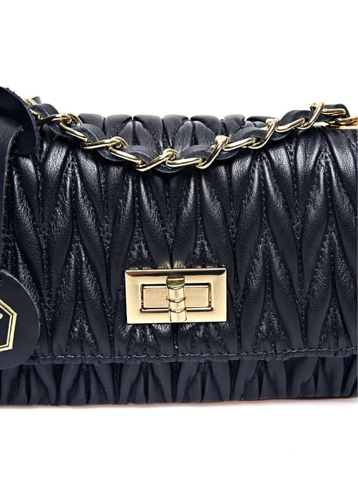 Luisa Vannini Schwarz Rindsledertasche - Image 3