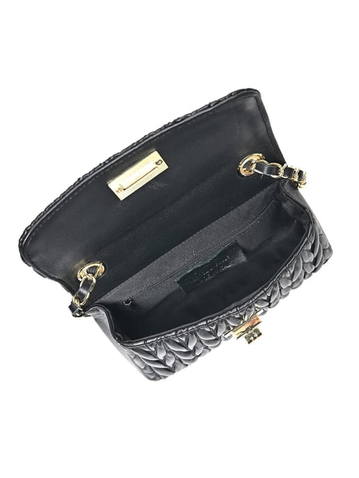 Luisa Vannini Schwarz Rindsledertasche - Image 4