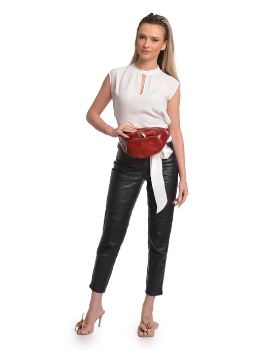 Isabella Rhea Rot Rindsledertasche - Image 5
