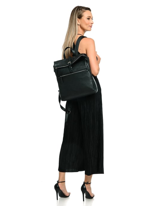 Anna Luchini Schwarz Rindsledertasche - Image 5