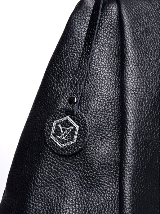 Luisa Vannini Schwarz Rindsledertasche - Image 3