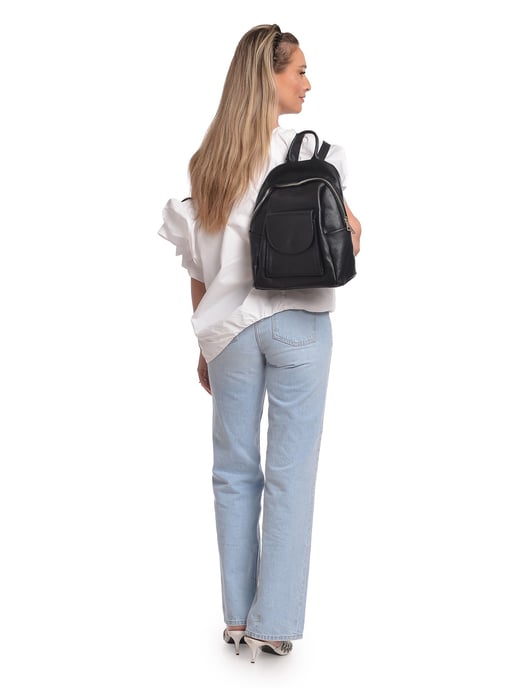 Anna Luchini Schwarz Rindsledertasche - Image 5
