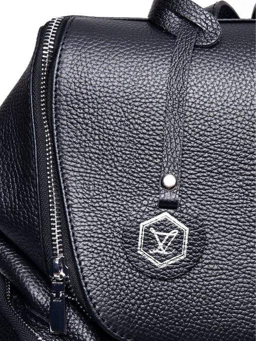 Luisa Vannini Schwarz Rindsledertasche - Image 3