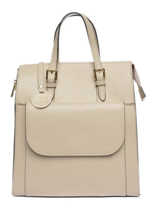 Luisa Vannini Beige Rindsledertasche - Image 1
