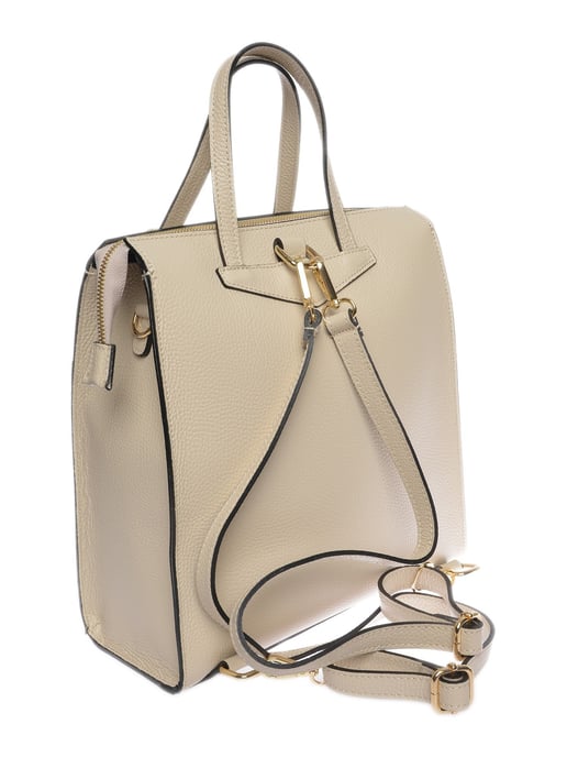 Luisa Vannini Beige Rindsledertasche - Image 2