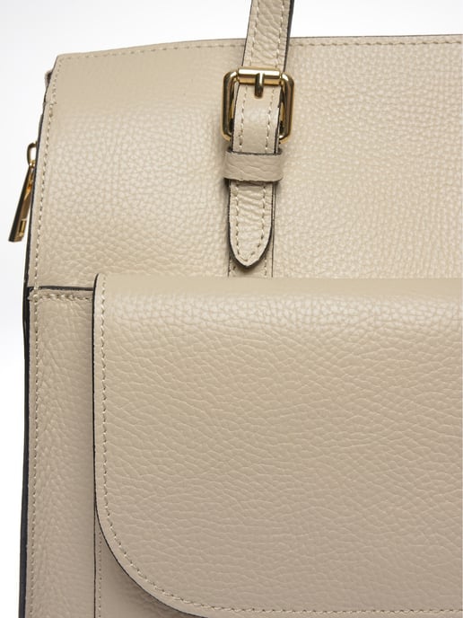 Luisa Vannini Beige Rindsledertasche - Image 3