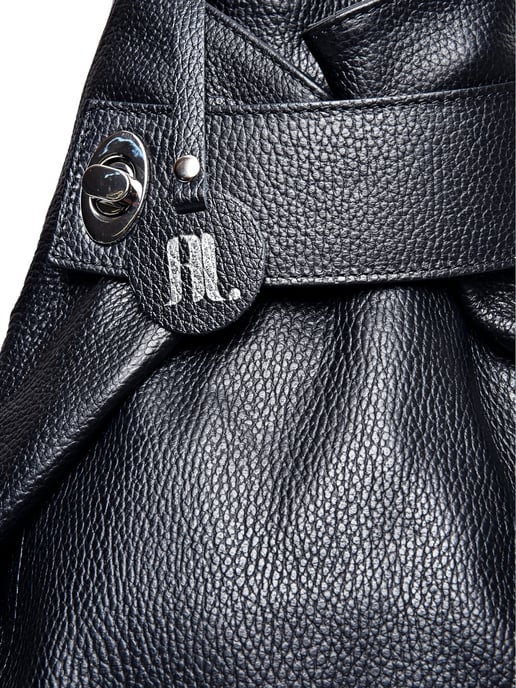 Anna Luchini Schwarz Rindsledertasche - Image 3