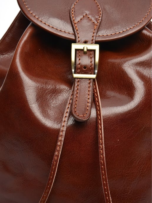 Anna Luchini Kastanienbraun Rindsledertasche - Image 3