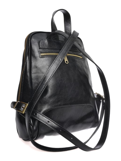 Anna Luchini Schwarz Rindsledertasche - Image 2
