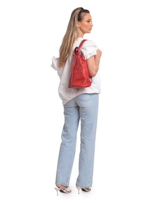 Isabella Rhea Rot Rindsledertasche - Image 5
