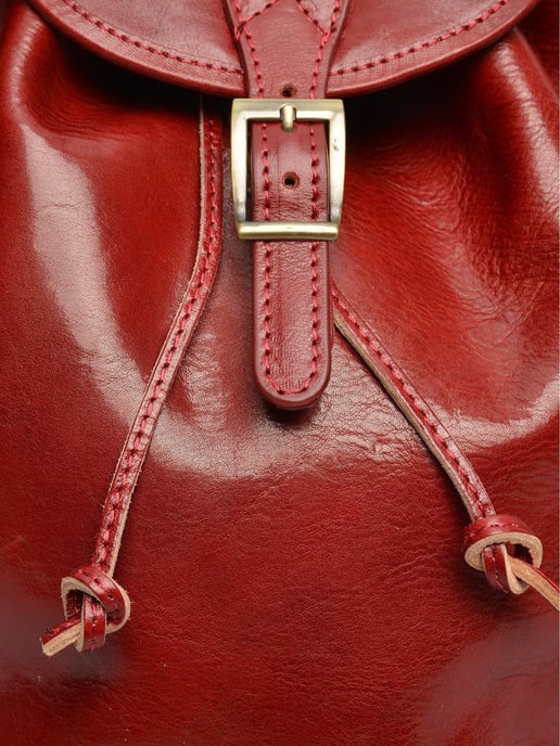 Anna Luchini Rot Rindsledertasche - Image 3