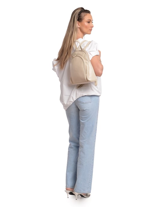 Anna Luchini Beige Rindsledertasche - Image 5
