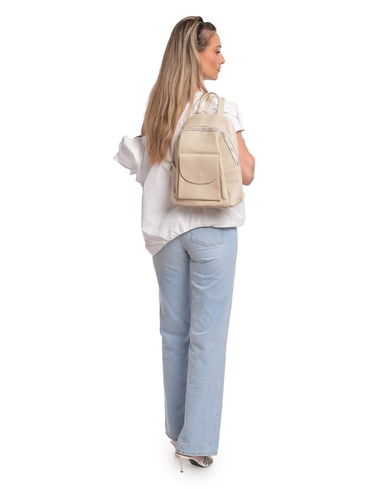 Anna Luchini Beige Rindsledertasche - Image 5