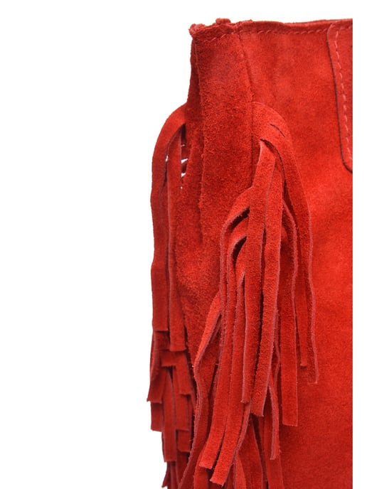 Anna Luchini Rot Rindsledertasche - Image 3