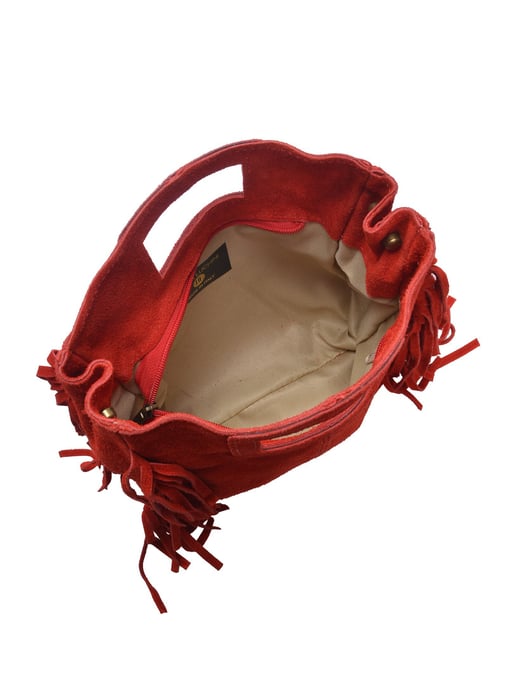 Anna Luchini Rot Rindsledertasche - Image 4
